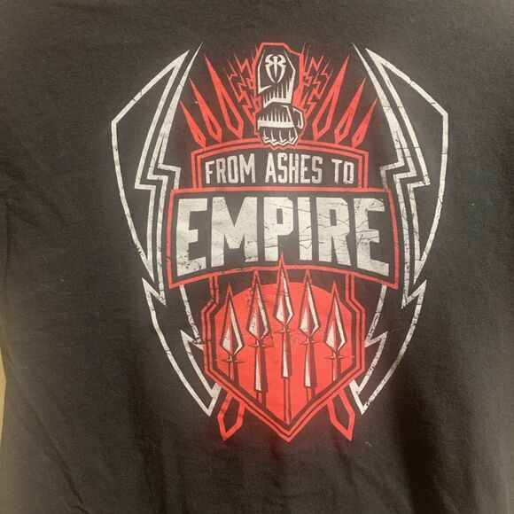 WWE Roman Reigns From Ashes To Empire Wrestling T-Shirt Youth Size Large Black - Picture 1 of 6